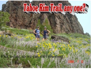 Tahoe Rim Trail, any one